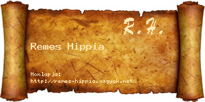 Remes Hippia névjegykártya